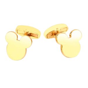 Glossy Gold Mickey Mouse Cufflinks