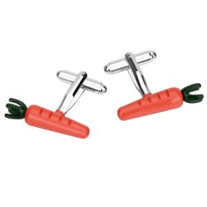 Carrot-Shaped Copper Cufflinks