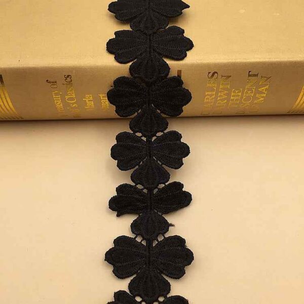 4.3cm Milk Fiber Water-Soluble Floral Embroidered Lace Trim – 10 Yards