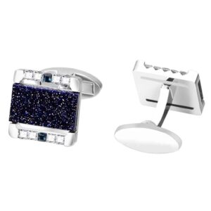 Luxury Square Blue Sandstone Cufflinks