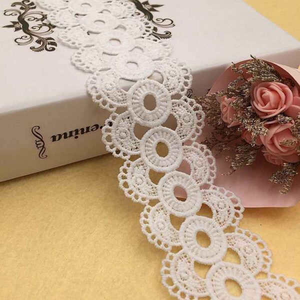5.5CM Wide Milk Silk Water-Soluble Lace Trim 15 Yards