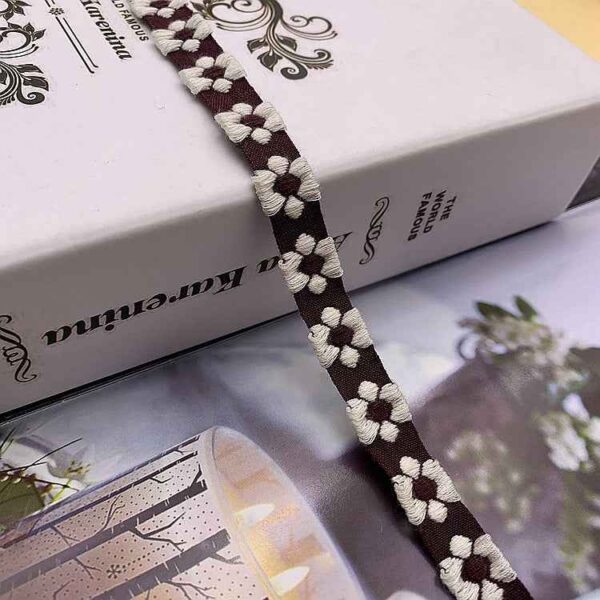 1.5cm Ethnic Jacquard Lace Trim – 40 Yards