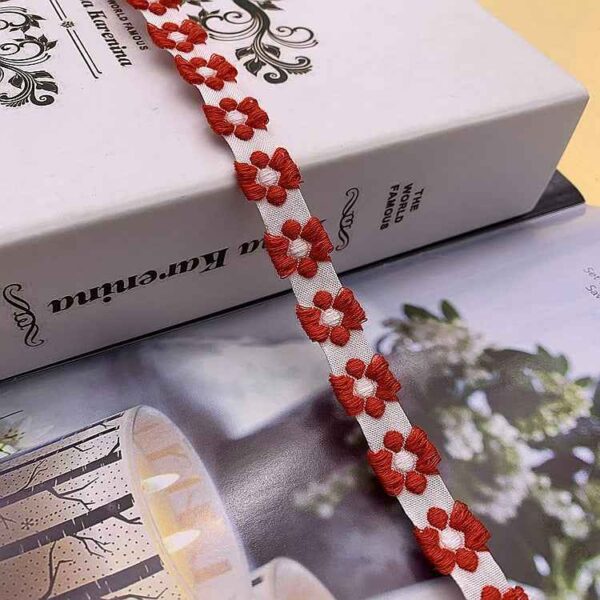 1.5cm Ethnic Jacquard Lace Trim – 40 Yards