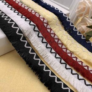 3CM Wide Wavy Fringe Lace Trim DIY Clothing Embellishment 10 Yards
