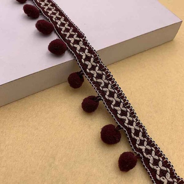 1.5cm Pom-Pom Trim for Clothing & Home Décor – 10 Yards