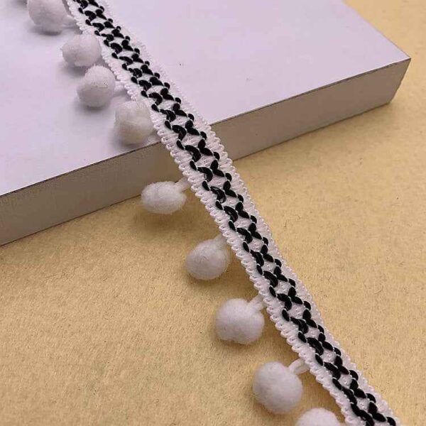1.5cm Pom-Pom Trim for Clothing & Home Décor – 10 Yards