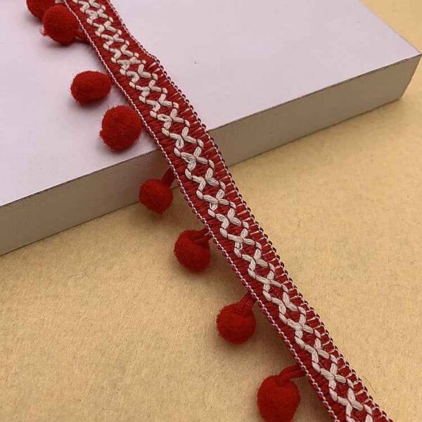 1.5cm Pom-Pom Trim for Clothing & Home Décor – 10 Yards