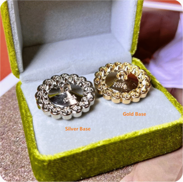 Luxe Rhinestone Flower Metal Button for Women’s Sweaters Coats 10pcs - Image 2