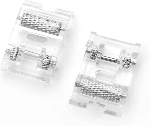 4 Pack Roller and Non-Stick Zigzag Teflon Sewing Machine Presser Foot