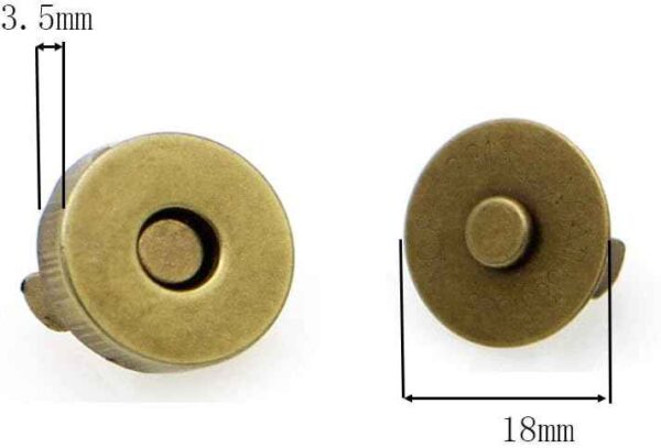 18MM Magnetic Snap Button Fastener Clasps for Sewing 40 Sets