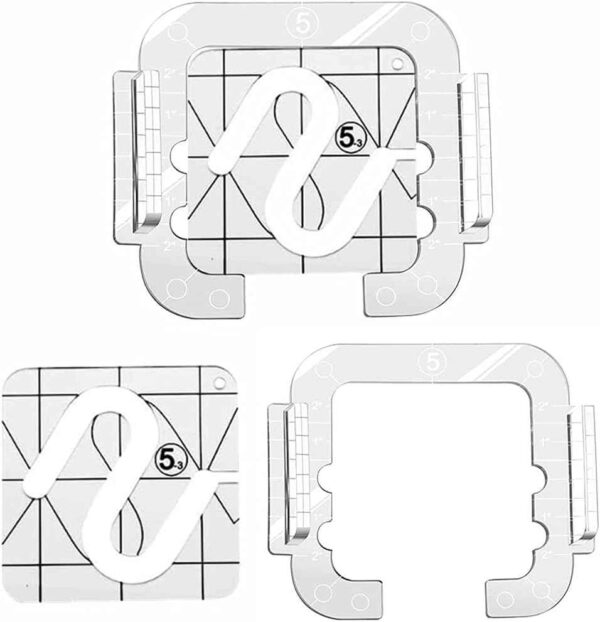 13 Pieces Free Motion Quilting Template with Quilting Frame