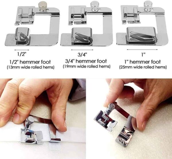 6Pcs Hemmer Foot Sewing Machine Presser Foot