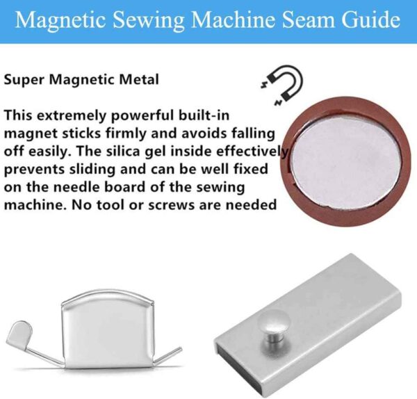 Magnetic Seam Guide Plum Blossom Positioning Gauge for Sewing Machine