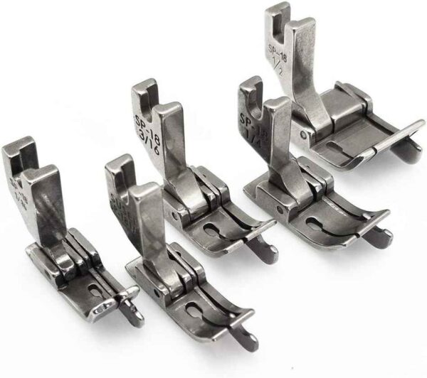 5 Size Industrial Sewing Machine Hinged Presser Foot with Right Guide