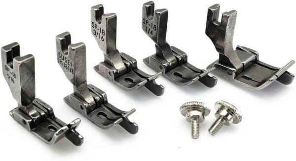 5 Size Industrial Sewing Machine Hinged Presser Foot with Right Guide