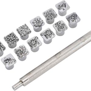 12pcs Stamp Tool Set Leather Punching Head Tools