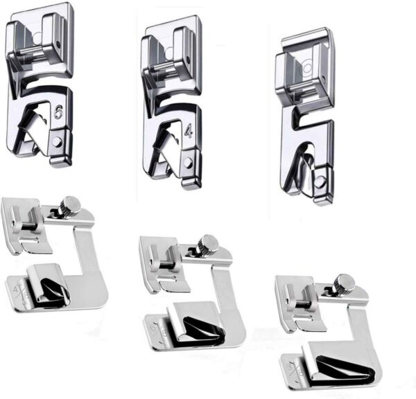 6Pcs Hemmer Foot Sewing Machine Presser Foot