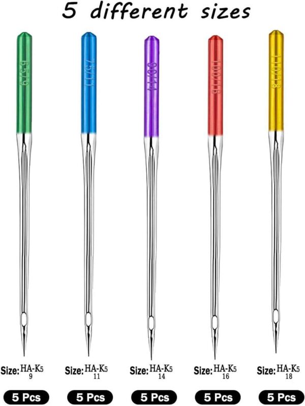 25PCS Sewing Machine Needles for Singer Brother Janome Pfaff