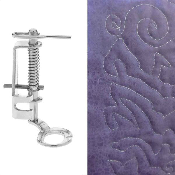 2PCS Large Metal Free Motion Quilting Darning Presser Foot