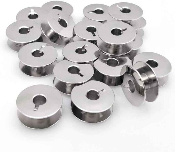 50pcs"L" Metal Bobbins for Sewing Machine Alphasew Bernina Brother