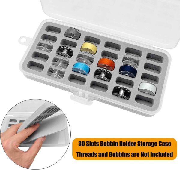 2PCS Plastic Bobbin Storage Case Bobbin Boxes Thread Organizer