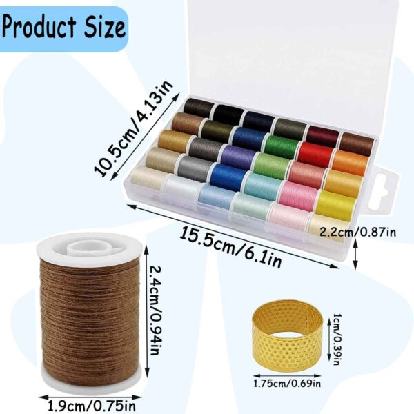 Polyester Sewing Thread Set - 30 Assorted Colors, 50 Yards
