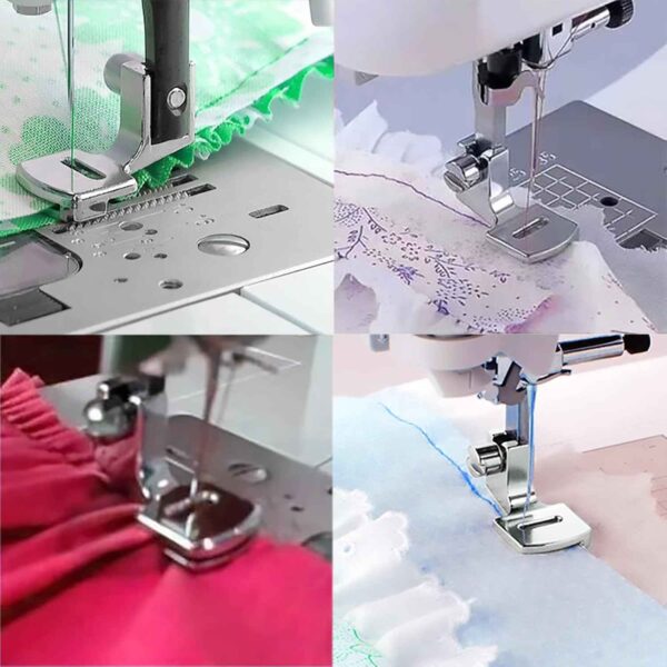 2PCS Shirring Gathering Presser Foot Fits for All Low Shank Singer