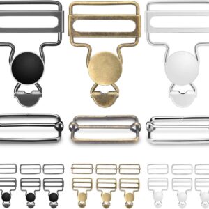 12 Sets Metal Overalls Buckles Buttons for Jeans Suspender