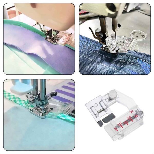 2PCS Adjustable Tap Bias Binder Presser Foot
