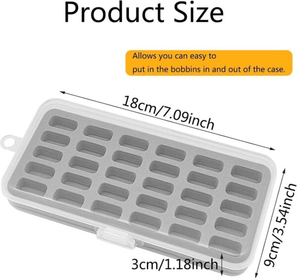 2PCS Plastic Bobbin Storage Case Bobbin Boxes Thread Organizer