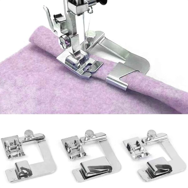 3 Sizes Wide Rolled Hem Pressure Foot Sewing Machine Presser Foot