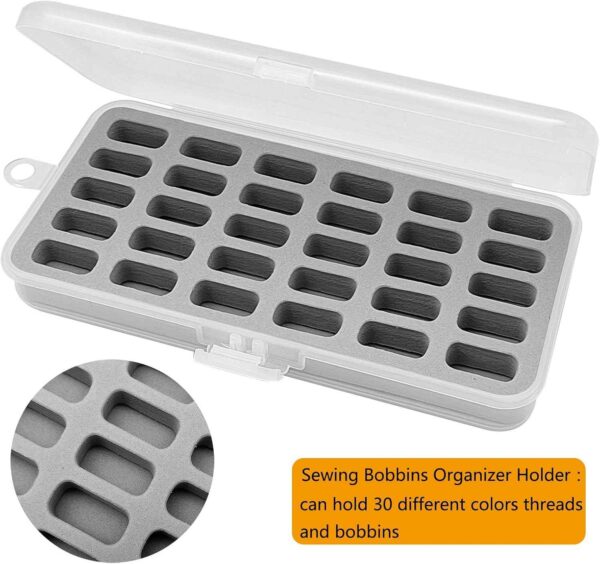 2PCS Plastic Bobbin Storage Case Bobbin Boxes Thread Organizer