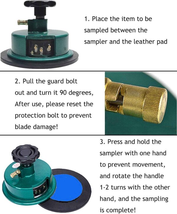 Fabric Sampler, High Precision 100 Sqcm Round Cloth Sample Disk Cutter