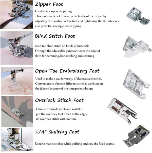 Presser Feet Multifunctional Kit 11  Snap On Sewing Machine - Image 3