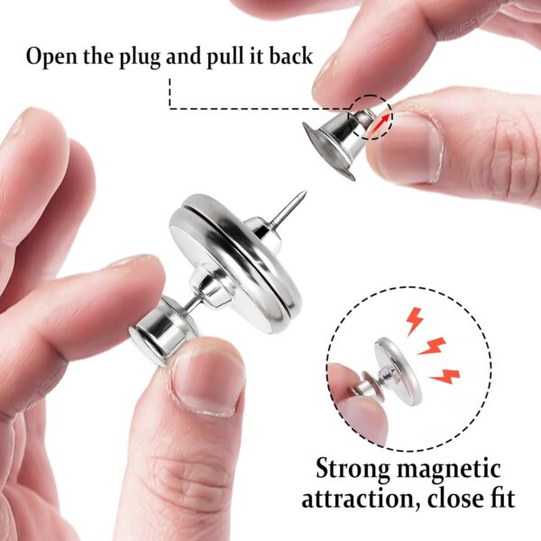 20 Pairs Curtain Magnets Magnetic Curtain Clips Buttons - Image 2