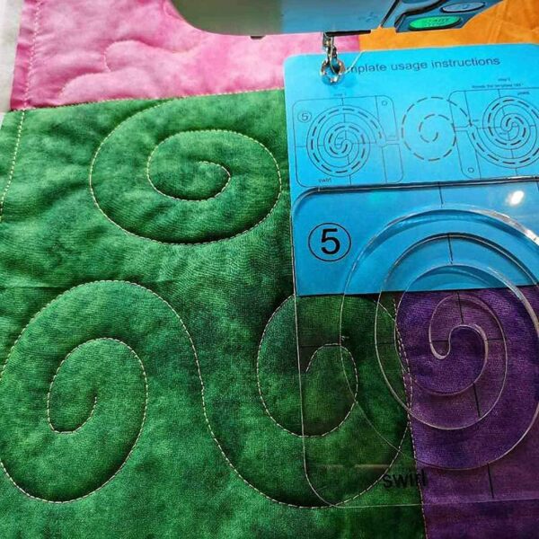 13 Pieces Free Motion Quilting Template with Quilting Frame