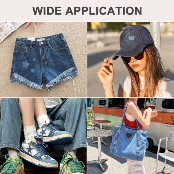 25 Pieces Denim Iron-on Patches Repair Kits for Clothes Jeans - Image 6