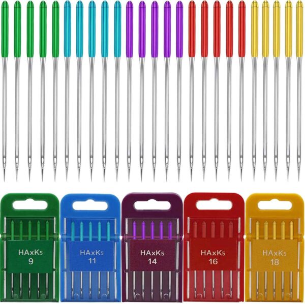 25PCS Sewing Machine Needles for Singer Brother Janome Pfaff