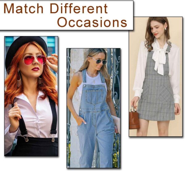 12 Sets Metal Overalls Buckles Buttons for Jeans Suspender