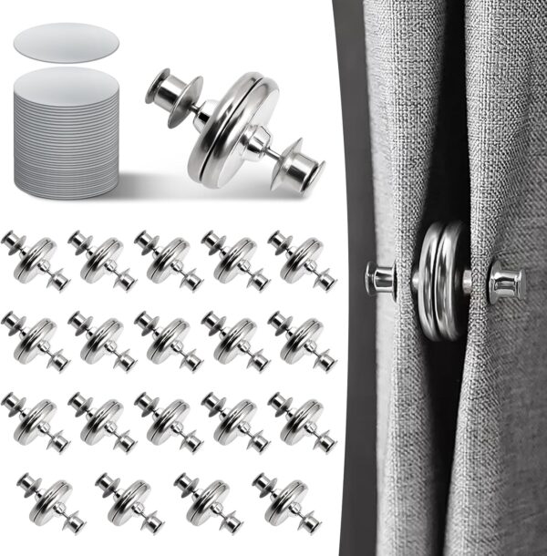 20 Pairs Curtain Magnets Magnetic Curtain Clips Buttons
