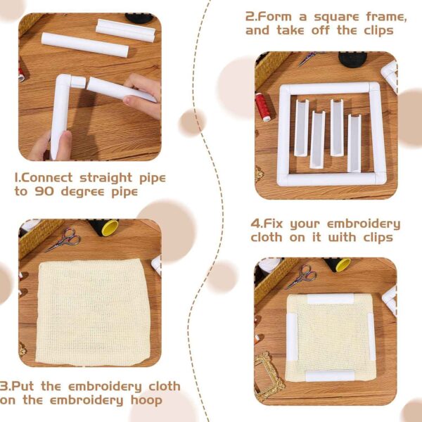 3Pcs Cross Stitch Embroidery Hoops and Frames for Quilting