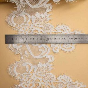 23cm Black White Water-Soluble Lace Polyester Trim 5 Yards