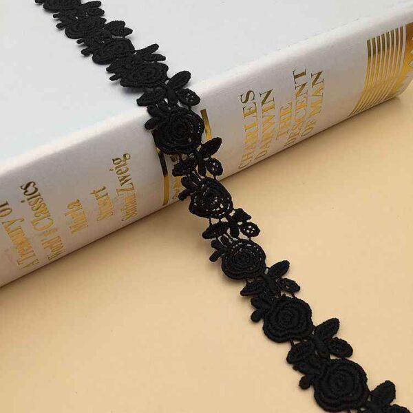 1.5-2.5cm Milk Silk Embroidered Lace Trim for Women’s Fashion 10 Yards
