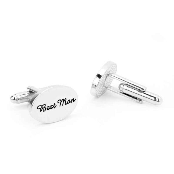 2cm 'Best Man' Cufflinks - Elegant Wedding Accessories Pair