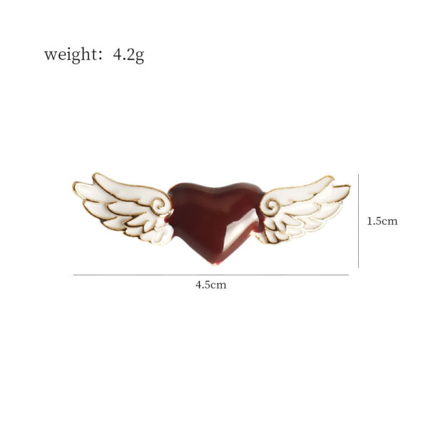 Cardcaptor Sakura Heart and Angel Wing Brooch Pin 2Pcs - Image 3