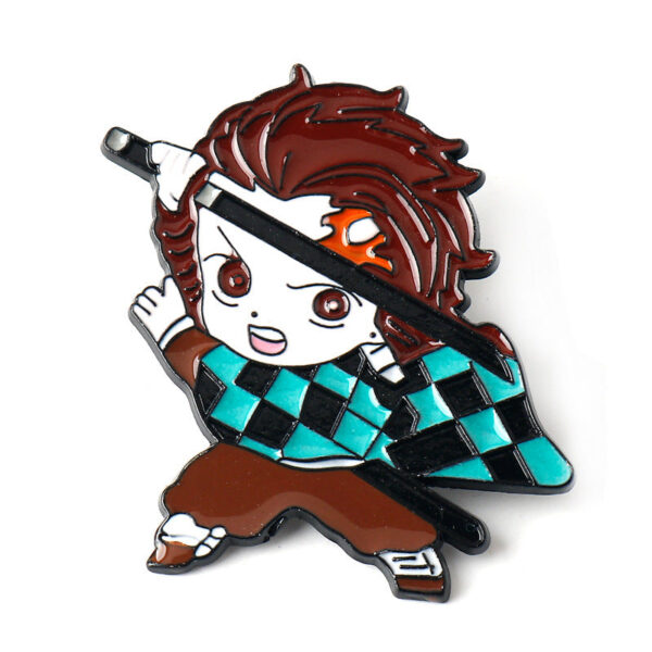 Demon Slayer Kimetsu no Yaiba Metal Brooch Pin 6 Set - Image 5