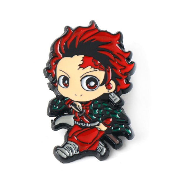 Demon Slayer Kimetsu no Yaiba Metal Brooch Pin 6 Set - Image 4