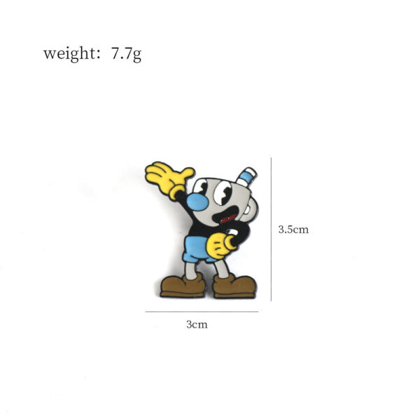 Cuphead and Mugman Metal Brooch 3 Pack - Image 2