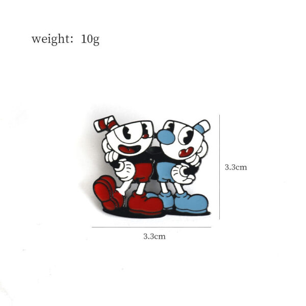 Cuphead and Mugman Metal Brooch 3 Pack - Image 3