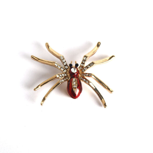Glittering Diamond Spider Brooch 2PCS